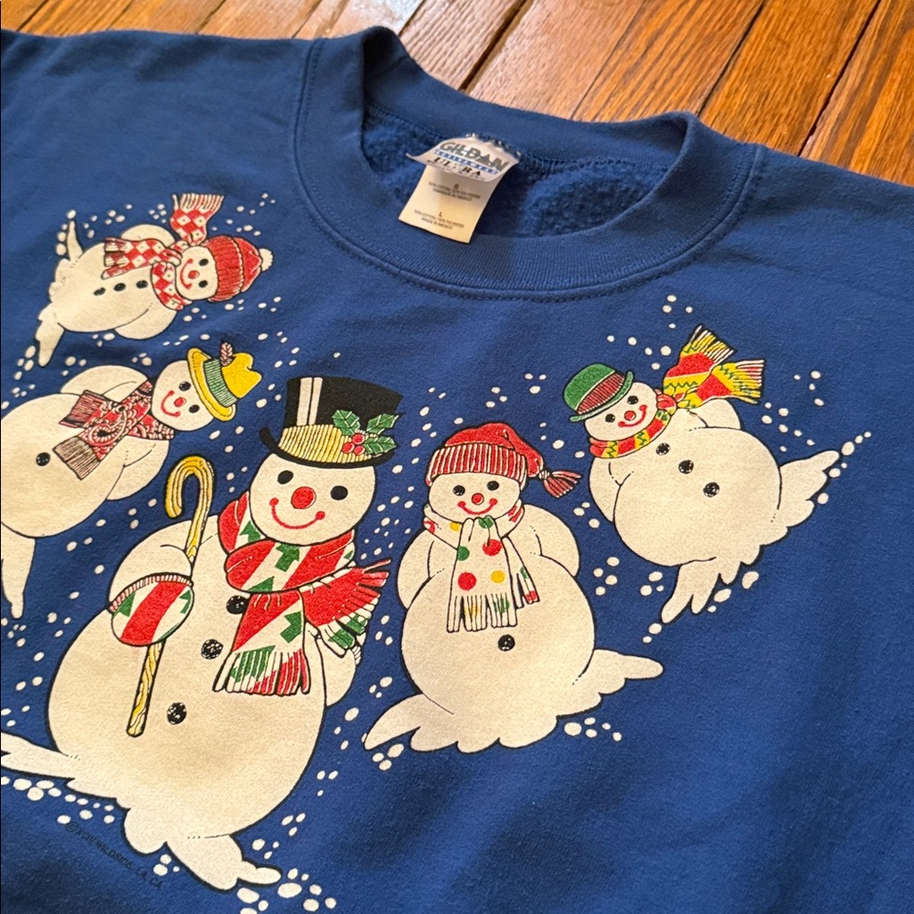 90’s Snowman Christmas Vintage Crewneck Sweater - Picture 5 of 12